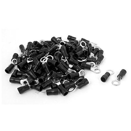 Twinpoint 0.25 in. Ring Terminal for 4 Gauge Wire, Black TB96